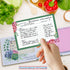 Meadowsweet Kitchens Recipe Card Set: 25 Recipe Cards 4 x 6 Inch for Wedding, Bridal Shower, Green & Peonies