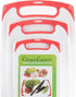 Cutting Board Set, 3 Piece Plastic Kitchen Chopping Boards for Cooking Food Prep with Juice Groove by Classic Cuisine