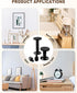 4PCS 1.18-4.13in Adjustable Threaded Bed Frame Anti-Shake Tool, Upgraded Headboard stoppers with Free Furniture Pads