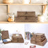 Hipiwe Flat Wicker Basket Bins with Lid - Set of 3 Handwoven Seagrass Storage Baskets, Multipurpose Home Organizer Bins