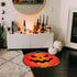 FANTPK Halloween Bathroom Rug, Fall Pumpkin Bath Mat Water Absorbent Non-Slip Washable for Shower Tub Microfiber