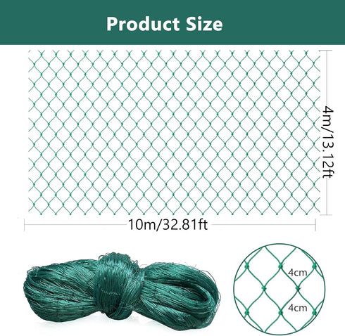 Bird Netting for Chicken Coop, Poultry Netting Over Chicken Run & Chicken Pen, Heavy Duty Nylon Nettings Reusable