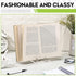 Yousoontic Clear Acrylic Book Stand, Easel Display Stand for Picture, Book, Decorative Plate, Platter (4 x 6 x 6 Inch)