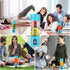 Portable Blender, MIAOKE Smoothie Blender, Personal Mini Juice Blender with Six 3D Blades, USB Rechargeable Juicer Cup