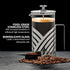 Ovente 34 Ounce French Press Coffee & Tea Maker, 4 Level Stainless Steel Filter System & Heat Resistant Borosilicate Glass, Portable Pitcher for Travel Gift Easy Clean Carafe w/Scoop, Silver FSD34P by OVENTE