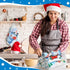 6 FuWeave Pcs Hello Winter Kitchen Towels Snowman Dish Blue Snowflake Tea Christmas Absorbent Hand Drying Towels Let it