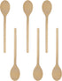 10 Inch Long Wooden Spoon Set by BICB, Natural Beechwood Mixing Spoons, Set of 6 for Cooking