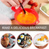 2 Sets Microwave Egg Cooker, 1 Minute Fast Egg Hamburg Omelet Maker Kitchen Cooking Tool, Red and Clear