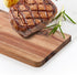 Marble and Acacia Wood Cutting Board, White Cheese Board with Handle, 13 x 8.5 Inch