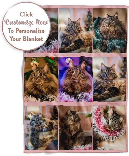 50x60) Ships Next Day, Custom Blanket with Picture - Printed in USA, Personalized Photo Blanket (Fleece