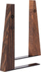 TILISMA Walnut Bookends for Shelves | Wooden Book Ends for Shelves |