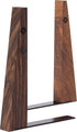 TILISMA Walnut Bookends for Shelves | Wooden Book Ends for Shelves |