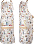 SPOTTED DOG GIFT COMPANY Apron - Cute Cats Themed Kitchenware, 100% Cotton, 37"x28" Cooking and Baking Gift
