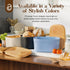 Countertop 2 ABIOTO Extra Large Bread Box for Kitchen with Bread Bags - Sturdy Modern Construction, Ribbed Design Keeps