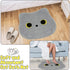 Cat Bathroom Rugs 22X27 inch, Grey Non-Slip Absorbent Bathroom Floor Mat for Shower Room