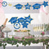 Blue and Gold Graduation Decorations Set of 24 - Class of 2025 Table Decor, Congrats Grad Party Supplies
