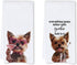 Cabana Bro Funny Yorkshire Terrier Kitchen Towels, Yorkie Gifts for Women Dog Lovers, Yorkshire