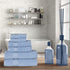 Set (6 Set, NOVA Luxury Linen - Hotel Quality Turkish Towel for Bathroom Pcs Towel Sky Blue)
