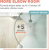Zenna Home Rustproof Curved Shower Curtain Rod for Small Tubs, Adjustable 32 to 40 Inches, Brushed Nickel