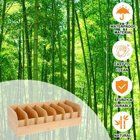 GTI 2pcs Belt Organizer with 7 Compartments, Bamboo Storage Case for Tie and Belt, Closet Organizer for Men and Women