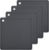 Smithcraft Silicone Trivet Pot Mat, Heat Resistant Table Placemats, 4 Pack, 7.5x7.5 Inch, Grey, Square