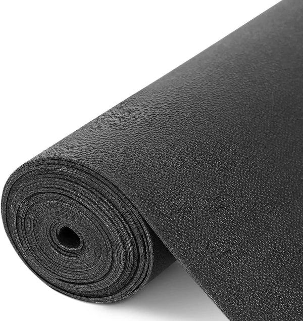 WochiTV Shelf Liner for Cabinets, Non Adhesive Non Slip Foam Mat for Kitchen, Pantry, Bathroom, Black 11.8 x 59 inches