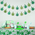 2 Pieces Pot Leaves Weed Banners and 51.2 x 86.6 Inch Weed Tablecover for Pot Leaf Birthday Party Picnic Decoration