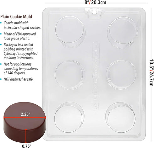Life of the Party Plain Cookie Chocolate or Soap Mold with Molding Instructions Included