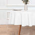sancua 60 Inch Round Tablecloth - Water Resistant Washable Polyester Table Cover for Dining, Buffet Parties, White