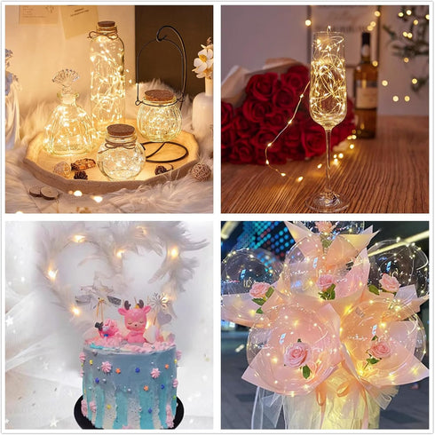 Ranlraka 2Pack 7Ft 20 Battery Powered Fairy Led String Lights LED Twinkle Lights Home Bedroom Indoor Outdoor Halloween