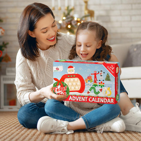 2025-24 Countdown 4 5 6 7 8 9 10 11 12 Advent Calendar Days of Surprises Fidget Toys Bulk - Christmas Holiday Advent