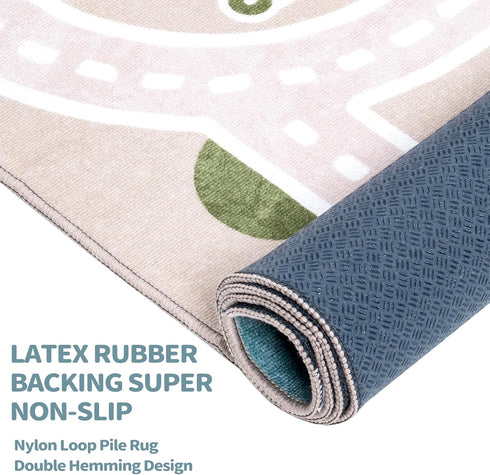 4x5 Safe(40"x60") Baby Play Mat for Floor, FT Non-Slip Nursery Rug, Extra Thick Large Area Kids Rugs, Kids Mat