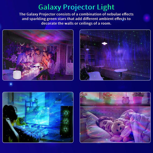 CAIYUE Galaxy Projector, Bedroom Star Projector, Galaxy Light Projector with Remote Control and Timer, Adjustable LED