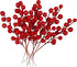 24 pcs Christmas Berries Stems Artificial Red Berry Stems for Christmas Tree