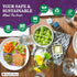 Health Beet MyPlate Portion Control Plate with Dairy Bowl - 4 Flat Sections for Health Education (1-Pack)