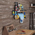 4 Garage Paper Towel Holder Wall Mount, Wooden Paper Towel Holder with Shelf for Kitchen Garage Quick Clean Station
