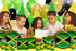 Jamaican Flag Birthday Party Supplies Set, Plates, Napkins, Cups for 16, Tableware Kit