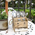 Ikee Design 2 Piece Wooden Utensil Caddy Set - Includes Free Salt Pepper Shaker, Oak Color Silverware Holder for Kitchen