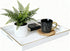 Zosenley Decorative Tray, Rectangular Plastic Tray with Handles, Modern Vanity Tray and