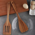 4-Piece Wooden Cooking Utensils Set for Non-Stick Cookware, Includes Spatula, Fork, Turner, Ladle, Strainer Spoons