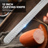 Carving Knife, 12 Inch Slicing Knife for Meat, Premium German Steel Brisket Knife with ABS Handle, Sheath & Case