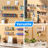 NIUBEE Wall Mounted Spice Rack Organizer, 3 Pack Clear Acrylic Shelf Storage Holder for Kitchen Pantry