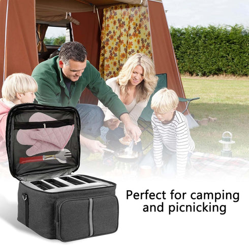Toaster Storage Bag - Dark Grey, Compatible with 4 Slice Toasters, Portable Storage Bag with Zipper for Extra