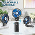 KIBEE Portable Fan, 5200mAh Rechargeable Handheld Fan, 180° Foldable Mini Fan for Outdoor, Home, Office (Black)