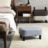 16.54" RF-BD214-D IBUYKE Small Footstool Linen Fabric Pouf Ottoman Footrest Modern Home Bedroom Rectangular Stool