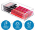 iDesign Clarity Plastic Drawer Organizer for Vanity, Bathroom, Kitchen Storage, 8" x 4" x 2", Clear