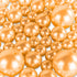 Super Z Outlet Elegant Glossy Polished Pearl Beads, 8 Ounce Pack, 70 Pieces, Gold, for DIY Jewelry