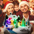 TOYESUNA 8 Christmas Collectible Buildings Decoration Musical Christmas Village Figurines Snow Globe with Spinning