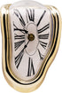 Melting Clock, Salvador Dali Watch, Decorative Home Office Shelf Desk Table Gift, Rome Gold