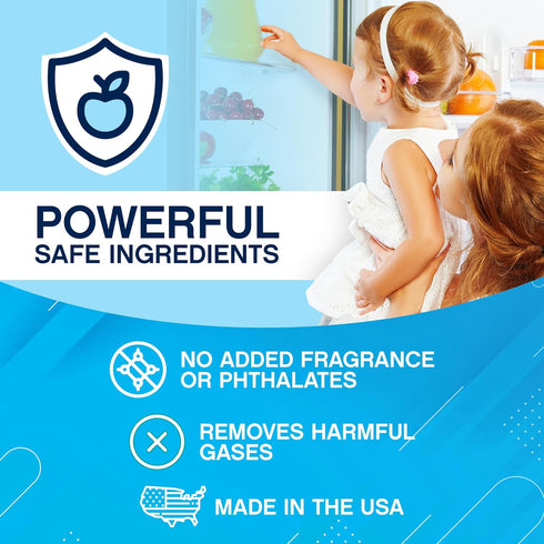 NonScents Refrigerator Deodorizer - Long-Lasting Odor Eliminator for Fridge & Freezer, Unscented